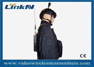 Battery Powered Police Video Transmitter COFDM QPSK HDMI &amp; CVBS H.264 Low Delay AES256 Encryption