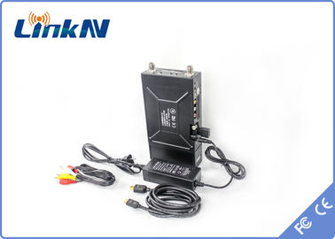 Manpack Police Video Transmitter COFDM QPSK HDMI &amp; CVBS H.264 Low Delay AES256 Encryption 2-8MHz Bandwidth