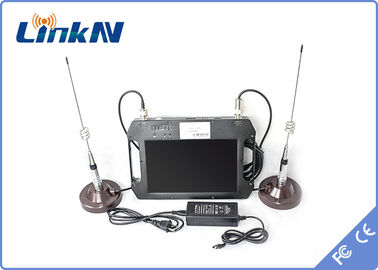 Tactical COFDM Receiver HDMI CVBS with Battery &amp; Color Display High Sensitivity Dual Antennas AES256 DC 12V