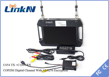 10km UAV Video Link FHD COFDM Transmitter &amp; Receiver Kit H.264 Compression Low Latency AES256 DC 12V