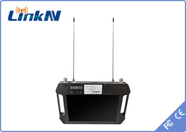 Rugged Portable COFDM Video Receiver FHD with Battery &amp; LCD Display Dual Antenna AES256 3-32Mbps Data Rate