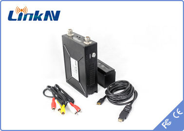Long Range Battery Powered Police Video Transmitter COFDM QPSK HDMI &amp; CVBS H.264 Low Delay AES256