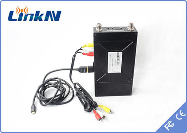 Tactical HD Video Transmitter 1-3KM Manpack HDMI CVBS AES256 Encryption Two-way Intercom