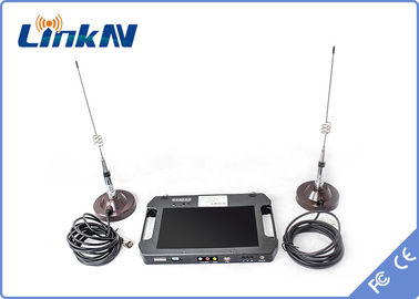 Portable Video Receiver COFDM Dual-Antenna Diversity Reception AES256 H.264 with Display and Battery