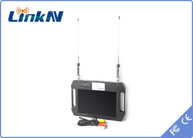 Handheld COFDM Video Receiver Battery Powered FHD with Display Dual Antenna AES256 DC 12V