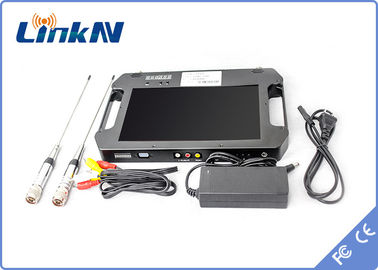 Tactical Video Receiver FHD CVBS COFDM QPSK H.264 AES256 Encryption with Display and Battery