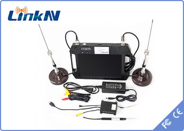 COFDM Receiver FHD with Battery &amp; Color Display High Sensitivity Dual Antennas AES256 DC 12V