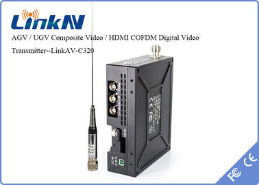 Rugged UGV EOD Robots Video Transmitter COFDM HDMI CVBS H.264 Low Latency AES256 Encryption 200-2700MHz