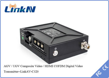 Rugged UGV EOD Robots Video Transmitter COFDM HDMI CVBS H.264 Low Latency AES256 Encryption 200-2700MHz