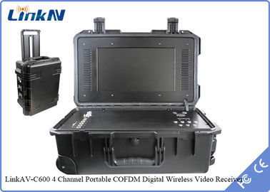 Police   COFDM Video Receiver with Battery & Display AES256 Encryption High Sensitivity 106dBm@2MHz