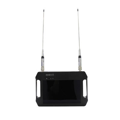 COFDM Receiver FHD with Battery &amp; Color Display High Sensitivity Dual Antennas AES256 DC 12V