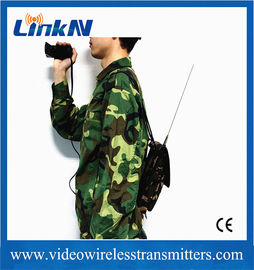 Military Police Tactical Manpack Video Transmitter COFDM HDMI &amp; CVBS AES256 Encryption Two-way Intercom
